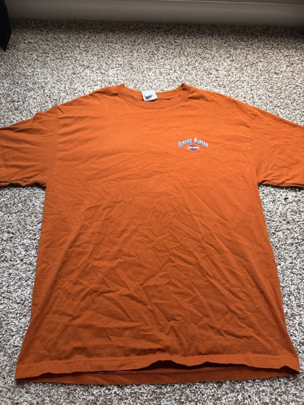 Harley-Davidson Orange Short Sleeve Graphic Tee